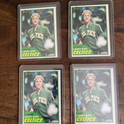 Larry Bird Topps Rookie Card Package Of (4)