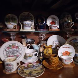 Antique Minature Cup & Saucer Collection  15 + Piece 