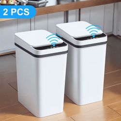12L. / 3.17 gallon bathroom touch-less sensor motion trashcan, 2 for $25