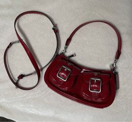 Coach Aston Baguette Red Bag