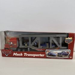 Disney Cars Movie Mack Transporter Toy Truck w/ Flip-Down Ramp - (Includes Sally