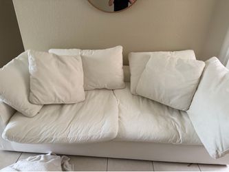 White Nixon Fabric Couch