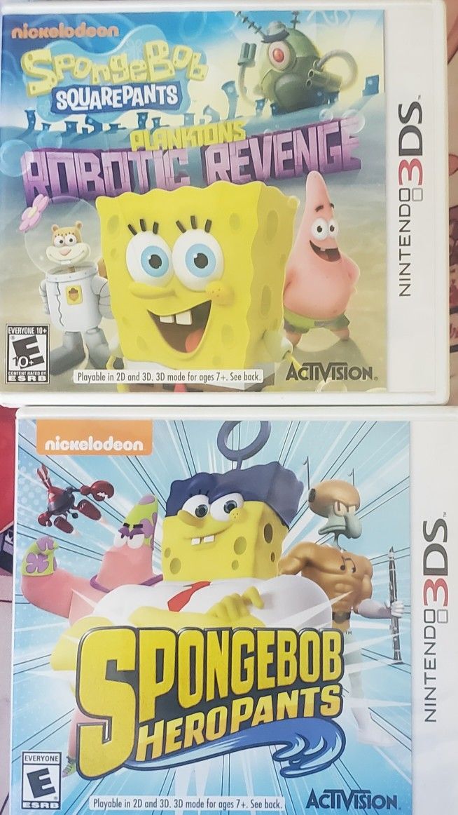 Complete 2 3DS Spongebob Game Bundle