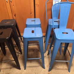 Bar Metal Stool 30” Stackable 6PCs
