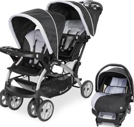 NEW Double Stroller With Car Seat!