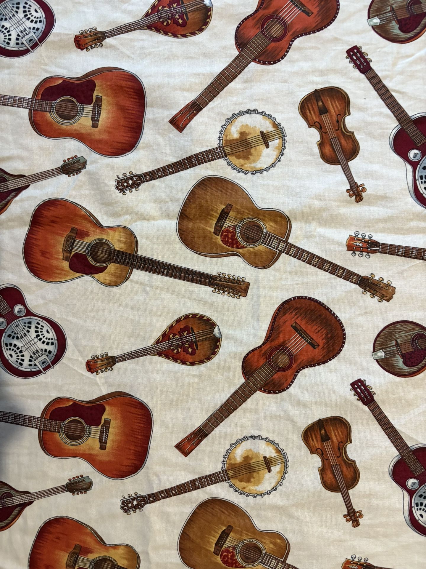Instruments Print Fabric