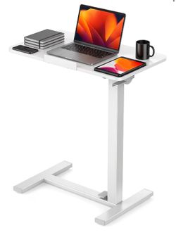 Overbed table with wheels