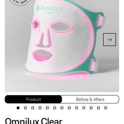Omnilux Clear LED Acne Mask – Like New (Retail $395)