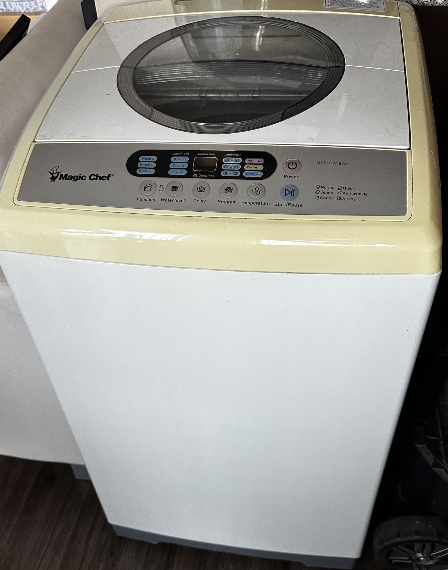 Magic Chef portable washing machine Model # MCSTCW16W2