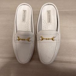Saks Fifth Avenue Women's Leather Slip On Mules
