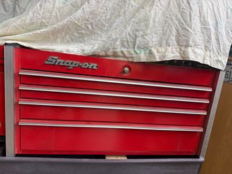 Used snap on 4 drawers toolbox 35 1/2 inches wide by 21 1/2 inches deep by 17 inches height. Cash only.