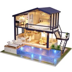 Diy Miniature Dollhouse Kit,unihobby Time Apartment Diy Dollhouse Kit with Woode