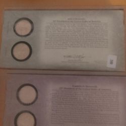 Set Of 10 Presidents P&D Proofs On Display 