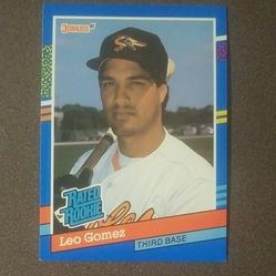 1991 Donruss Leo Gomez Baltimore Orioles #35 Rated Rookie Baseball Card Vintage Collectible Sports MLB Trading Major League Pro Professional 