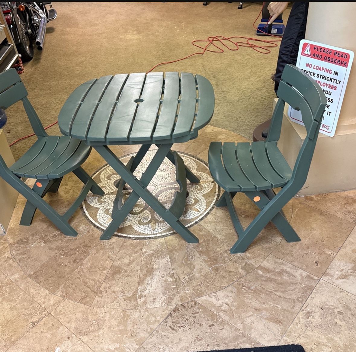 New Table And Two Chairs