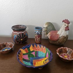 Vintage Handmade Mexican Clay Pottery