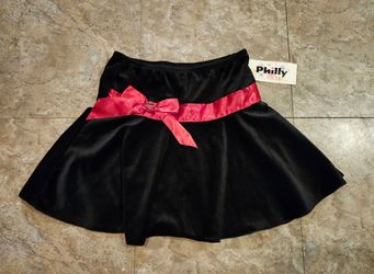 Philly California velvet satin bow girls skirt new