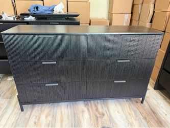 Walker Edison Paris Modern Scandinavian Reeded Dresser (Set of 2 Available)