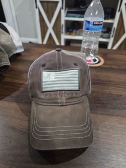 Browning U.S. Flag Snapback Trucker Hat Brown One Size Adjustable Embroidered