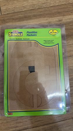 Hy-Ko 8" Reusable Paperboard Letter & Number Stencil Set