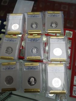 90% Silver Proof State Quarters MS70 Graded - $15 each !!