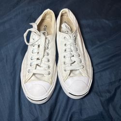 Converse Jack Purcell “The One With The Wedge” White Canvas Sneakers – Women’s