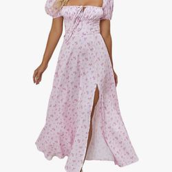 Trendy New Floral Maid Dress XL  Retails $69