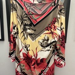 JM Collection Blouse Women's Floral Studded 3/4 Sleeve 