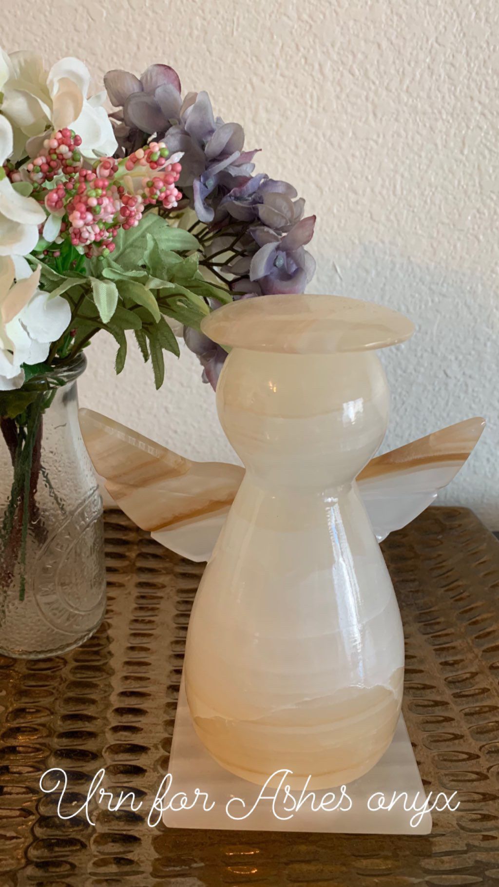 Onyx White Angel Cremation Urn for ashes!