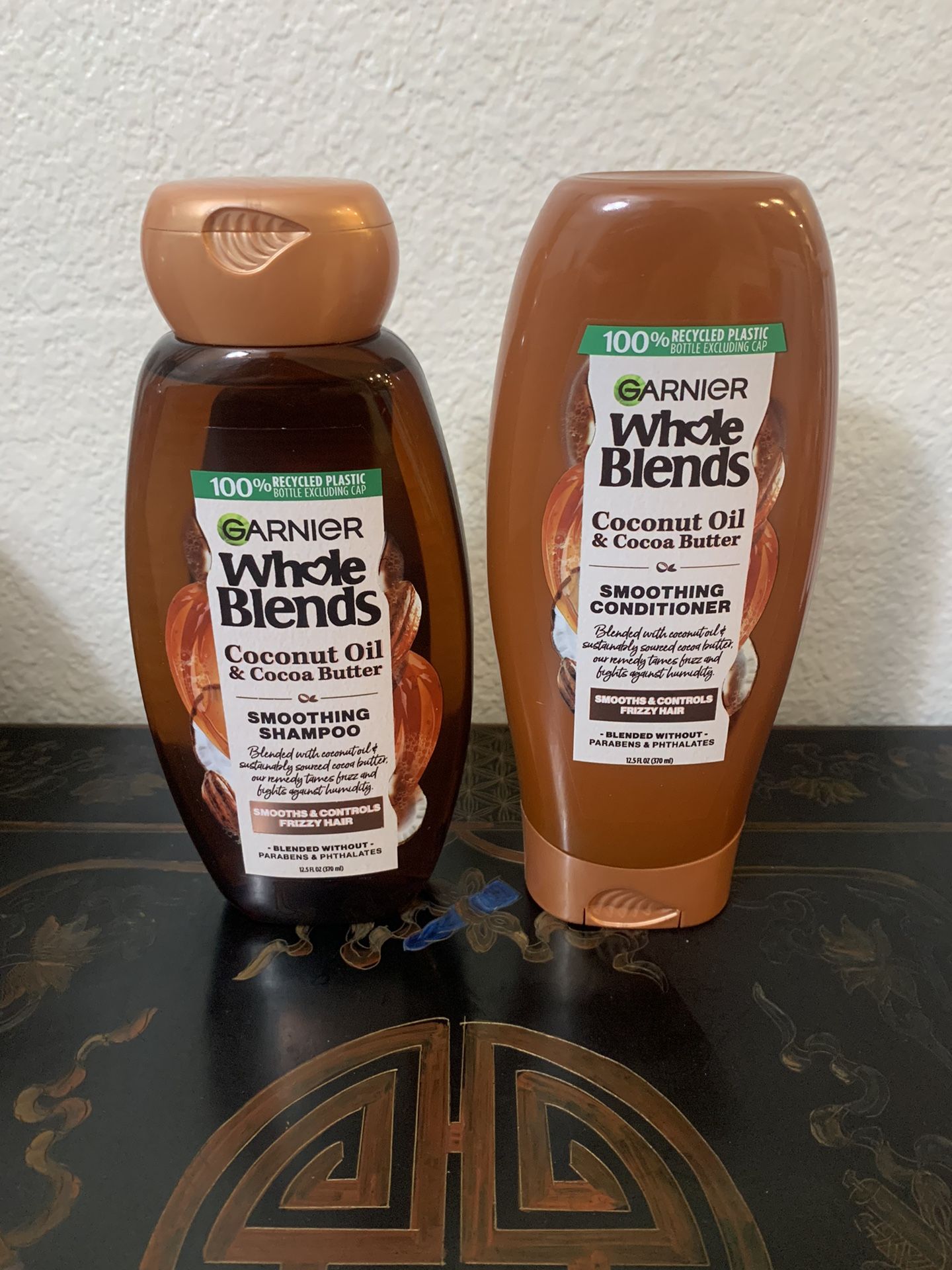 Garnier Whole Blends Frizz Control Nourishing Daily Shampoo, All Hair Types, 12.5 fl oz