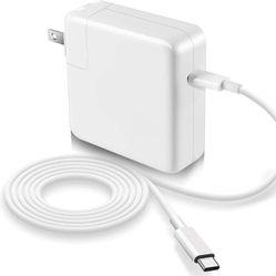 61W USB-C Charger for MacBook 12"/Pro 13"/Air 2008 2009 w/USB-C Charge Cable(2M)