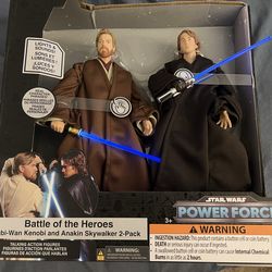 DISNEY PARK STAR WARS: POWER FORCE BATTLE OF THE HEROES OBI WAN VS ANAKIN (NEW)