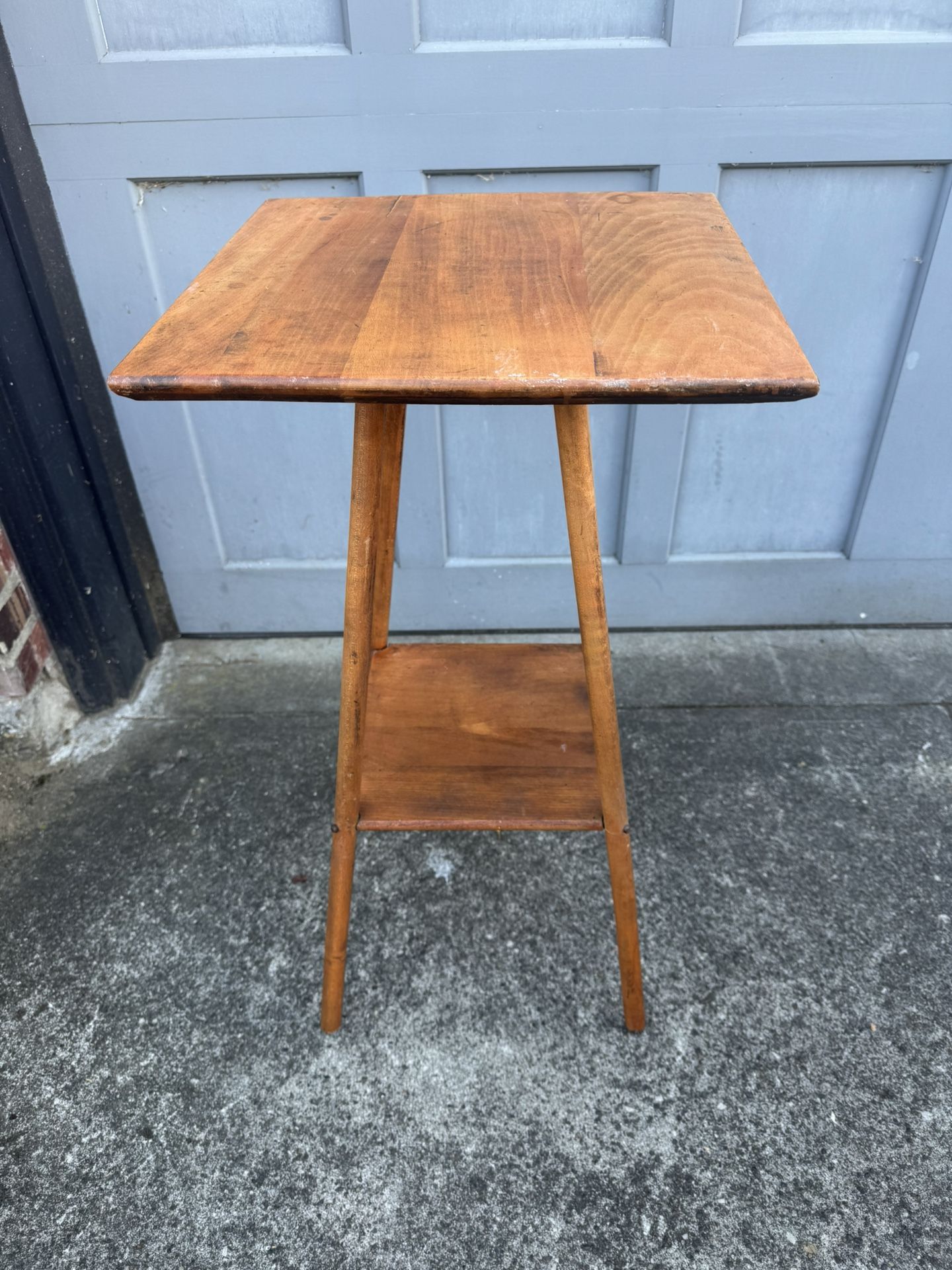 Vintage Handmade Wood Side Table