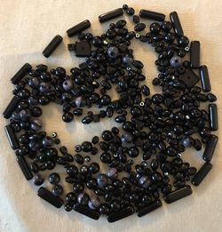 Black/Dark Random Beads Lot