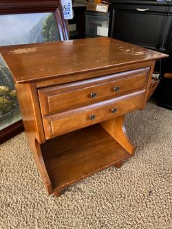 Nightstand with Small Drawer