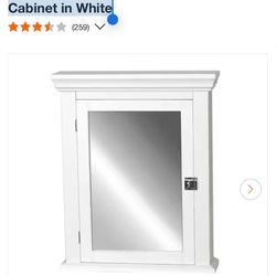 Zenith Early American 22-1/4 in. W x 27 in. H x 5-7/8 in. D Framed Surface-Mount Bathroom Medicine Cabinet in White