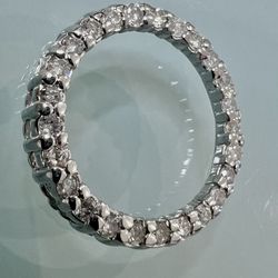 💎 1.00ct Plus Genuine Diamond Sterling Silver Eternity Pendant $DEAL$