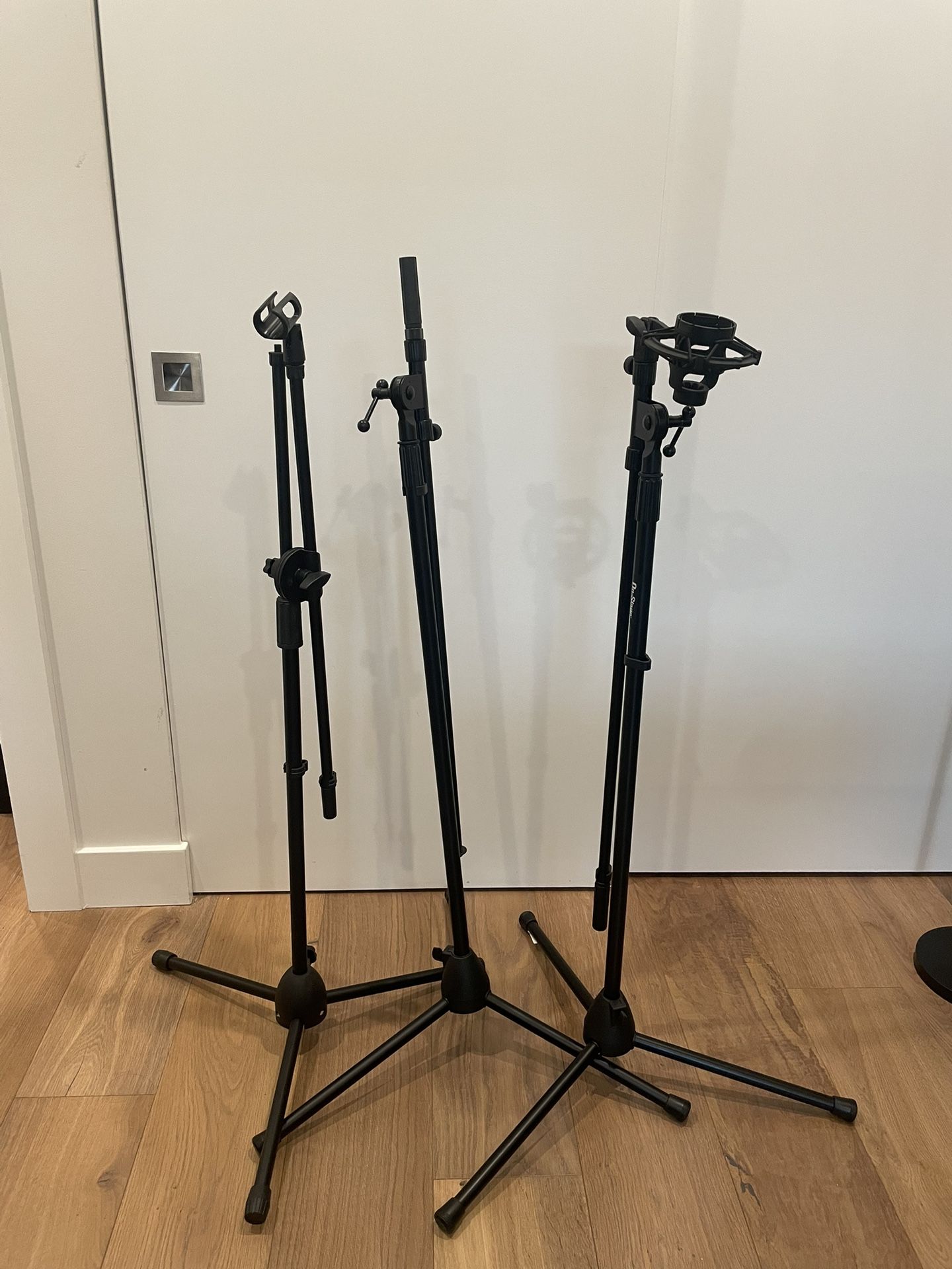 Bundle of 3 Adjustable Microphone Stands – Great Condition!