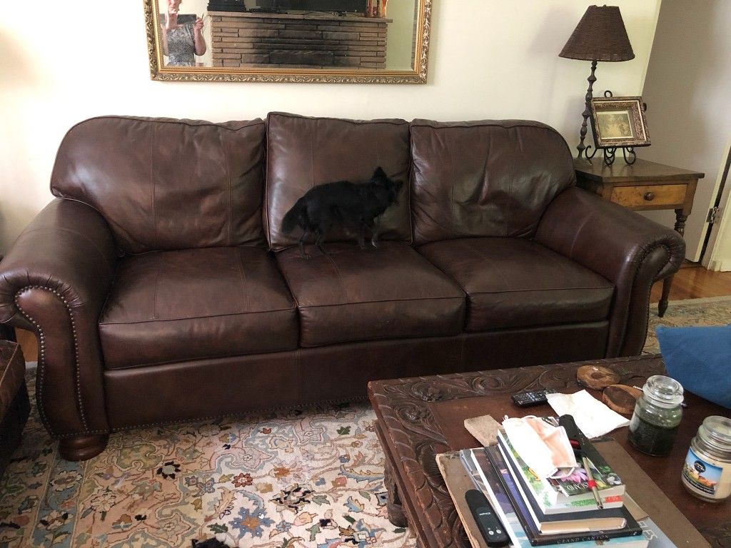 Thomasville Leather Sofa