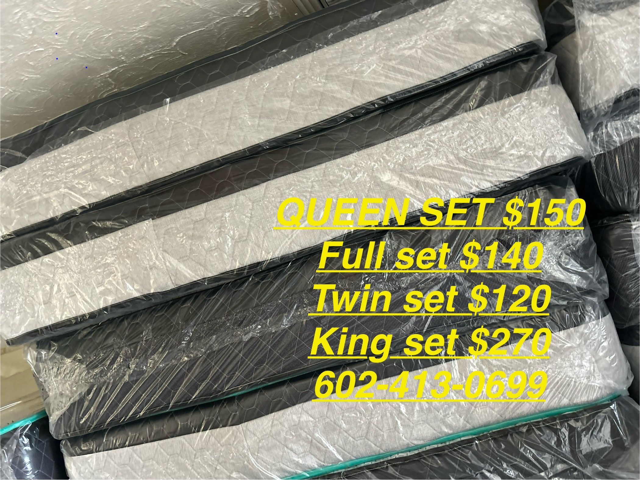 King. Queen. Full. And Twin Mattress With Box Spring 