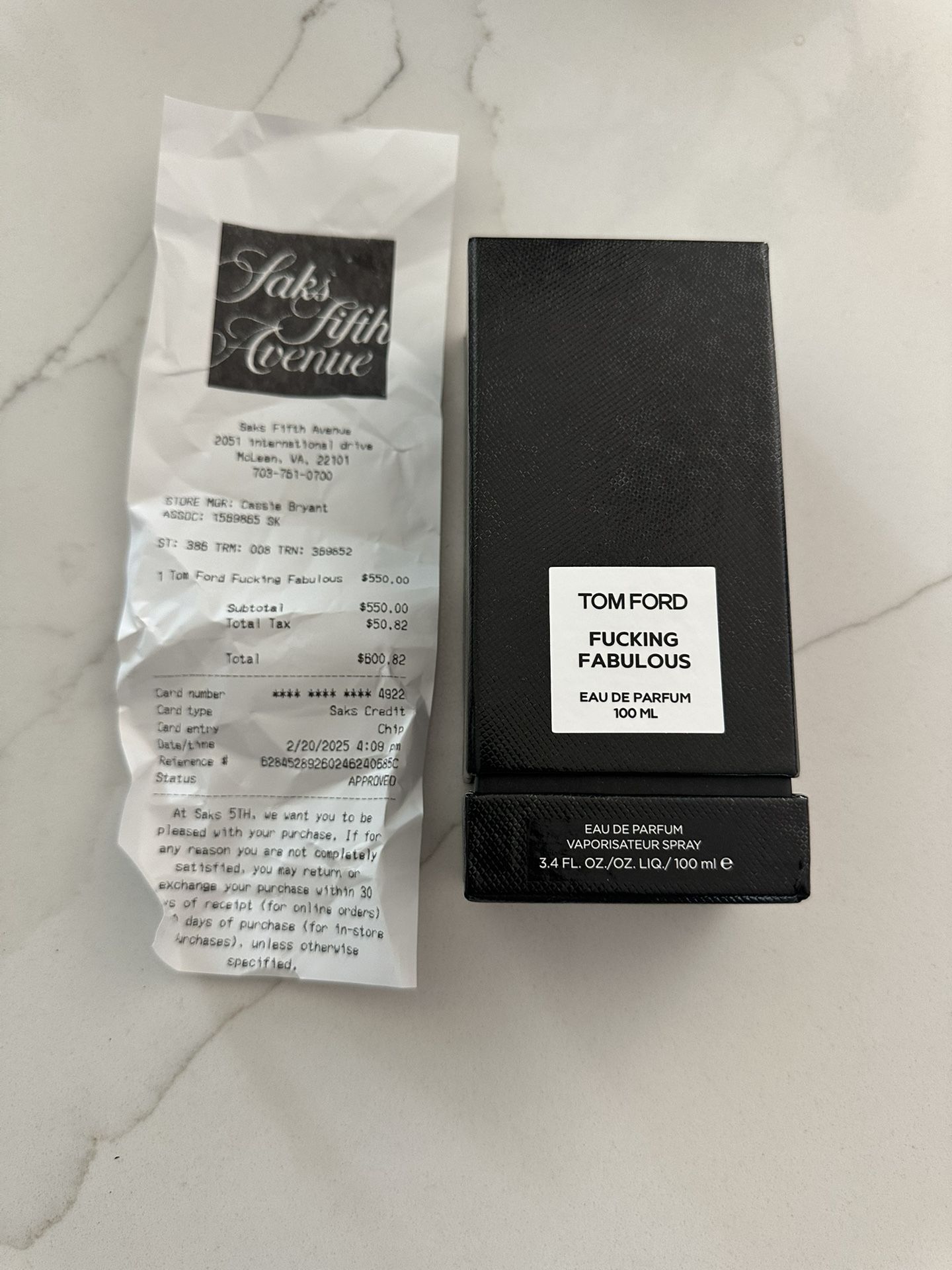 Tom Ford Fucking Fabulous 3.4 oz Unisex Eau de Parfum - **COMES WITH RECEIPT**