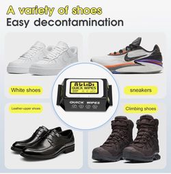 (X2) Shoe Wipes Sneaker Wipes Quick Shoe Cleaning Disposable Travel Portable Sneaker Cleaner Kit Removes Dirt, Stains, Dust