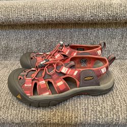 Keen Sandals Womens 9.5 Red Newport H2 Hiking Hybrid Waterproof Outdoor