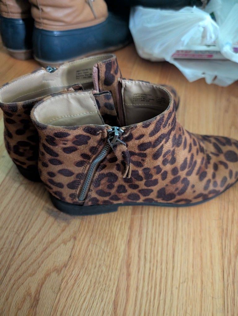 Leopard Print Booties