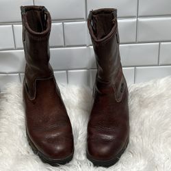 Browning Waterproof Leather Work Boots Men's 8.5 W #BR9105 Oil & Slip Resisting