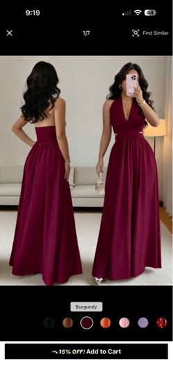 Burgundy dress