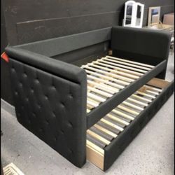 Twin Trundled Bed Frame Solid Wood New In The Box 