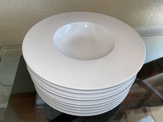 Lot of 9 Corby Hall by Costa Verde 11 3/8" Fine Porcelain "Deep Plates"