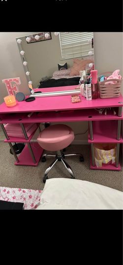 Pink desk