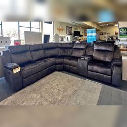 Dark Gray Color Modular Sectional Sofa Set